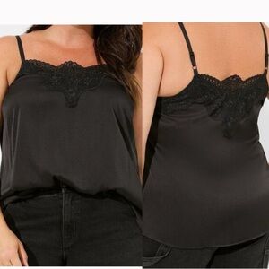 Satin Lace Cami- Plus